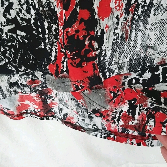 NWT Parsley & Sage 3/4 Tunic - Ivory/Red/Blk/Gray - Picture 7 of 7